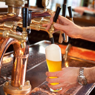 Bier van het seizoen (zie schoolbord)